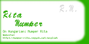 rita mumper business card